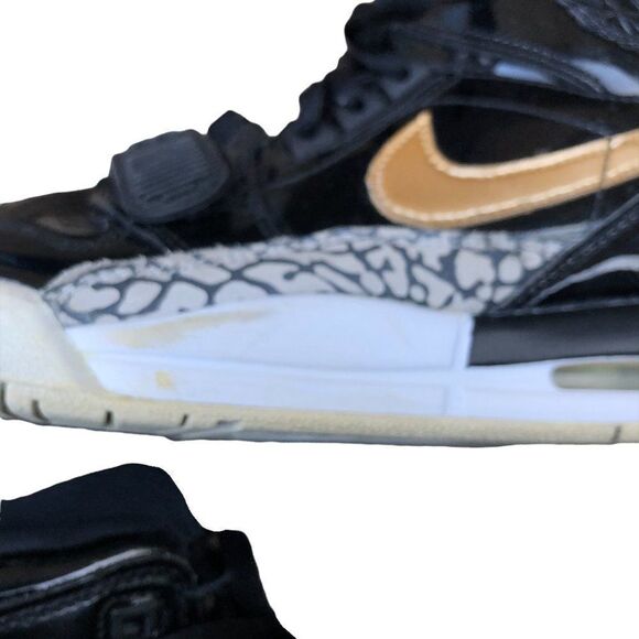 RARE 2018 Nike Air Jordan 1 Legacy 312 Black Golf Patent Size 6 - Picture 12 of 16
